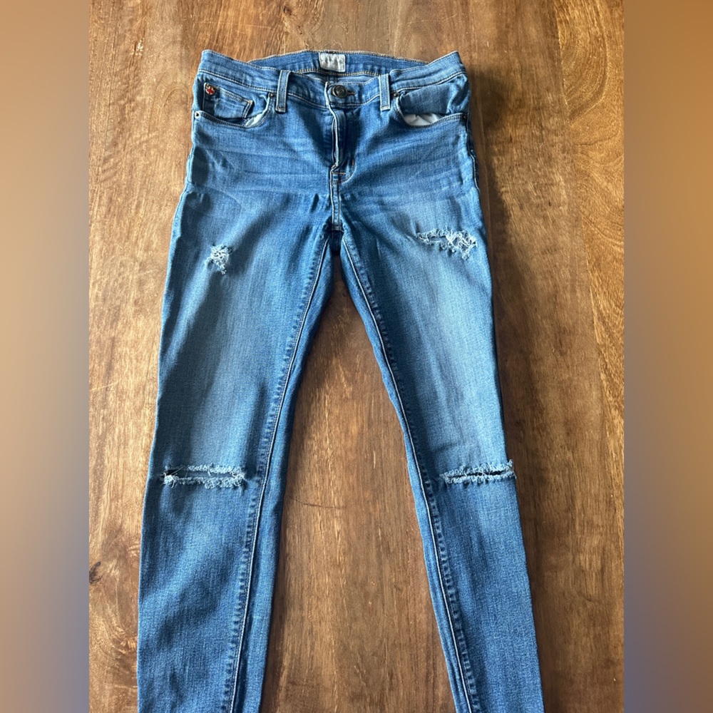 Hudson Krista Ankle Super Skinny Jeans Women’s Size 27 Distressed